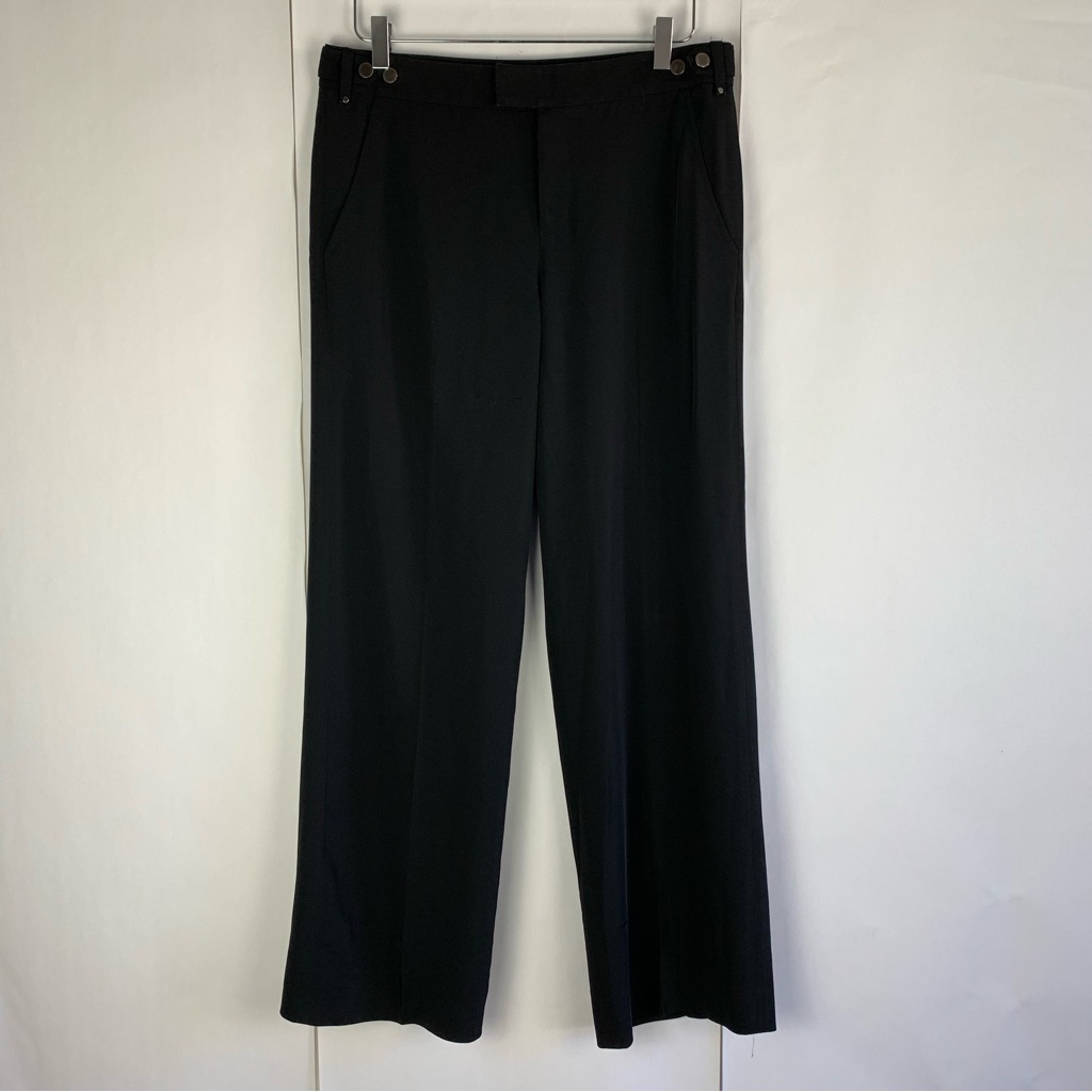 Vince Straight Loose Leg Trousers Black